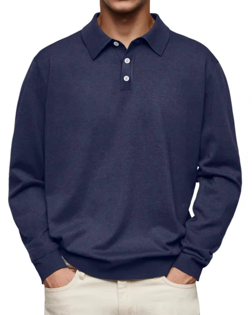 Neil | Long Sleeve Polo Shirt - Image 2
