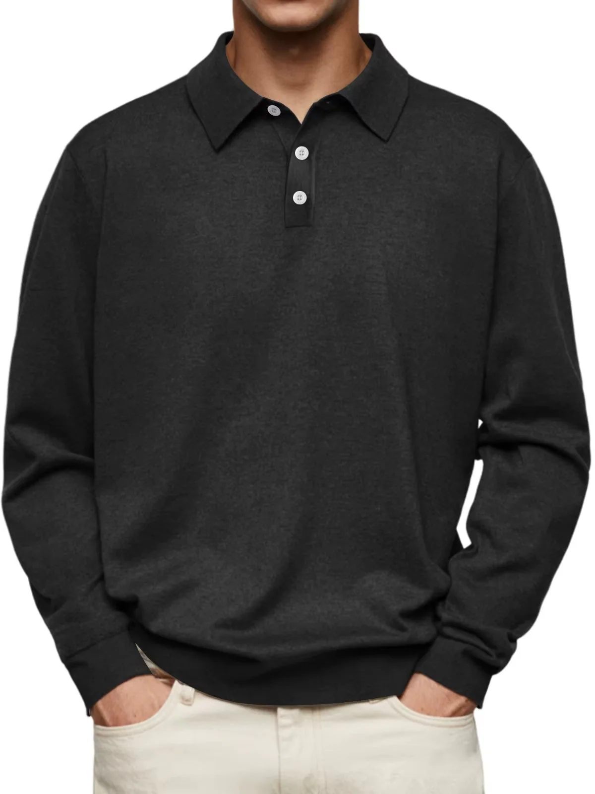 Neil | Long Sleeve Polo Shirt - Image 4