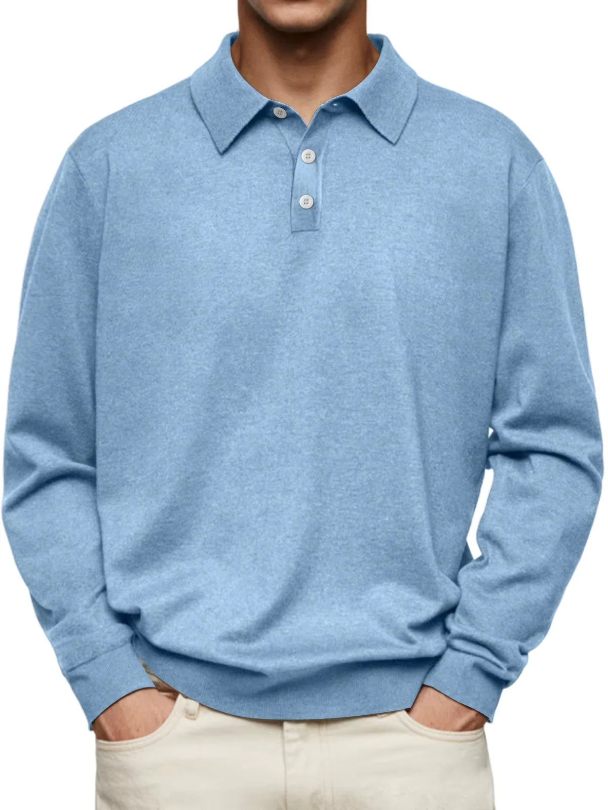 Neil | Long Sleeve Polo Shirt - Image 6
