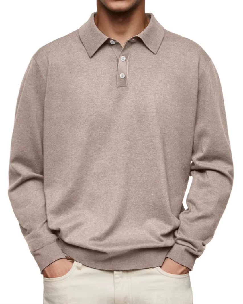 Neil | Long Sleeve Polo Shirt - Image 8