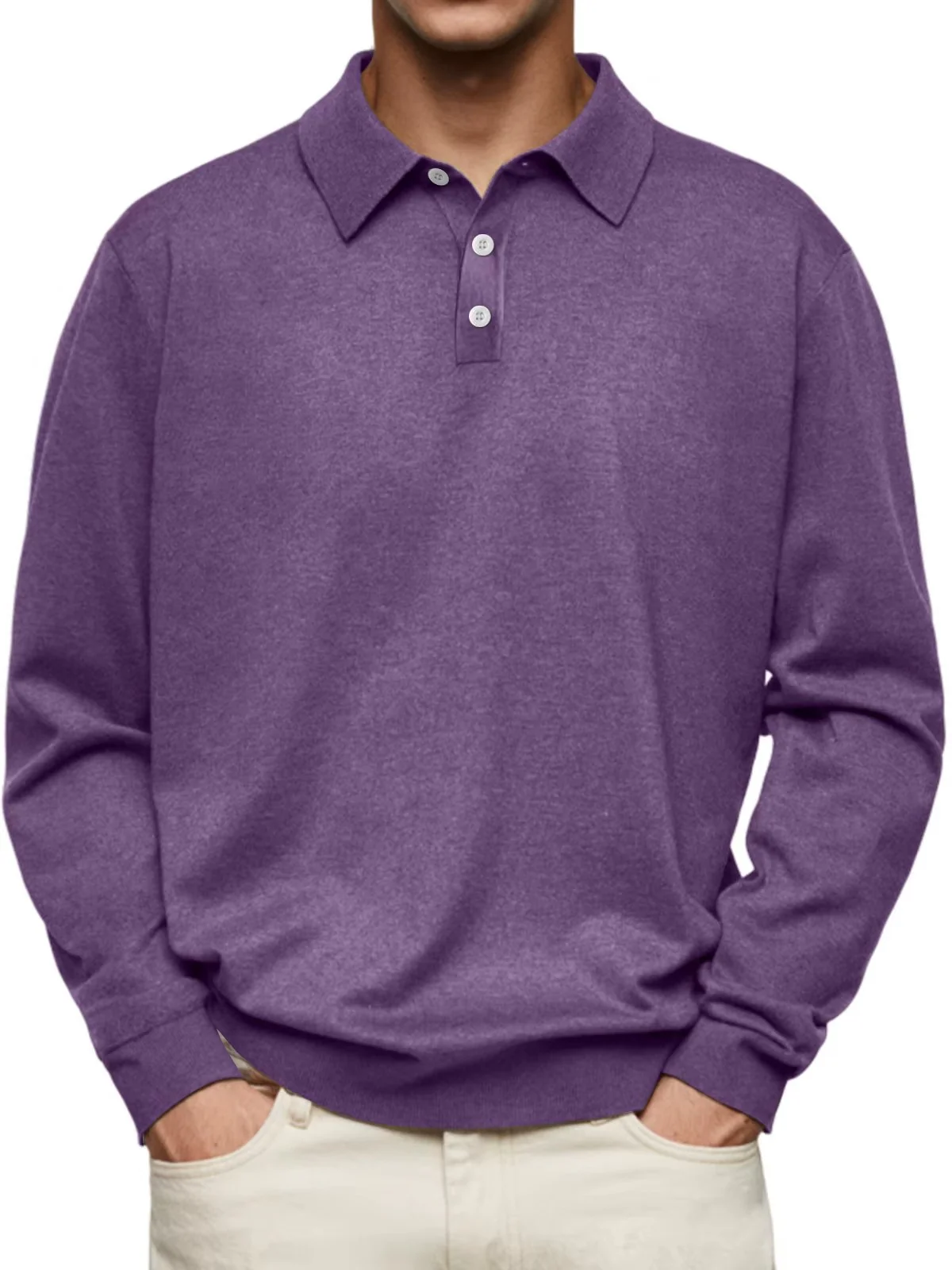 Neil | Long Sleeve Polo Shirt - Image 9