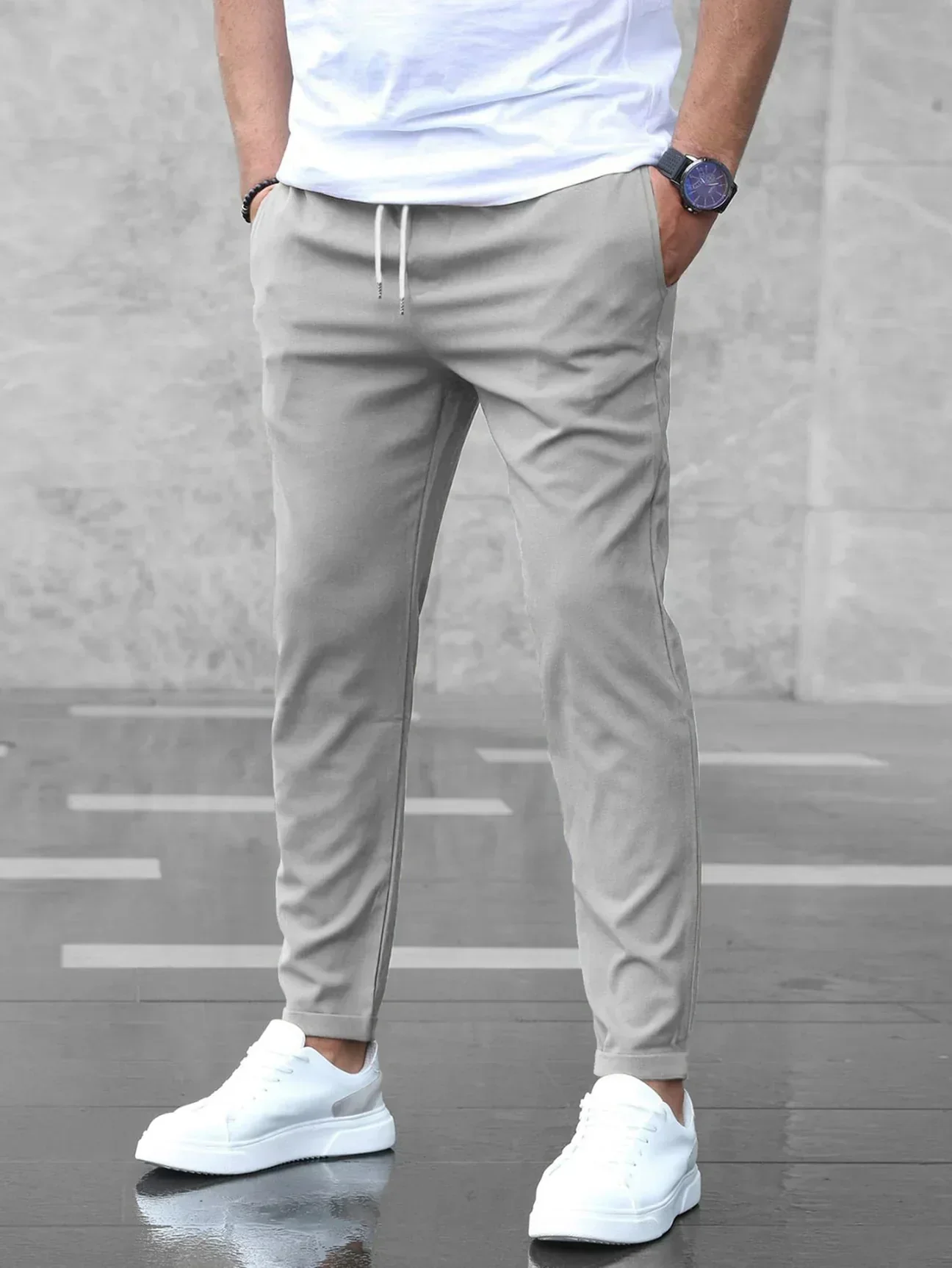 Neptuno | Slim-fit stretch casual trousers for men - Image 13