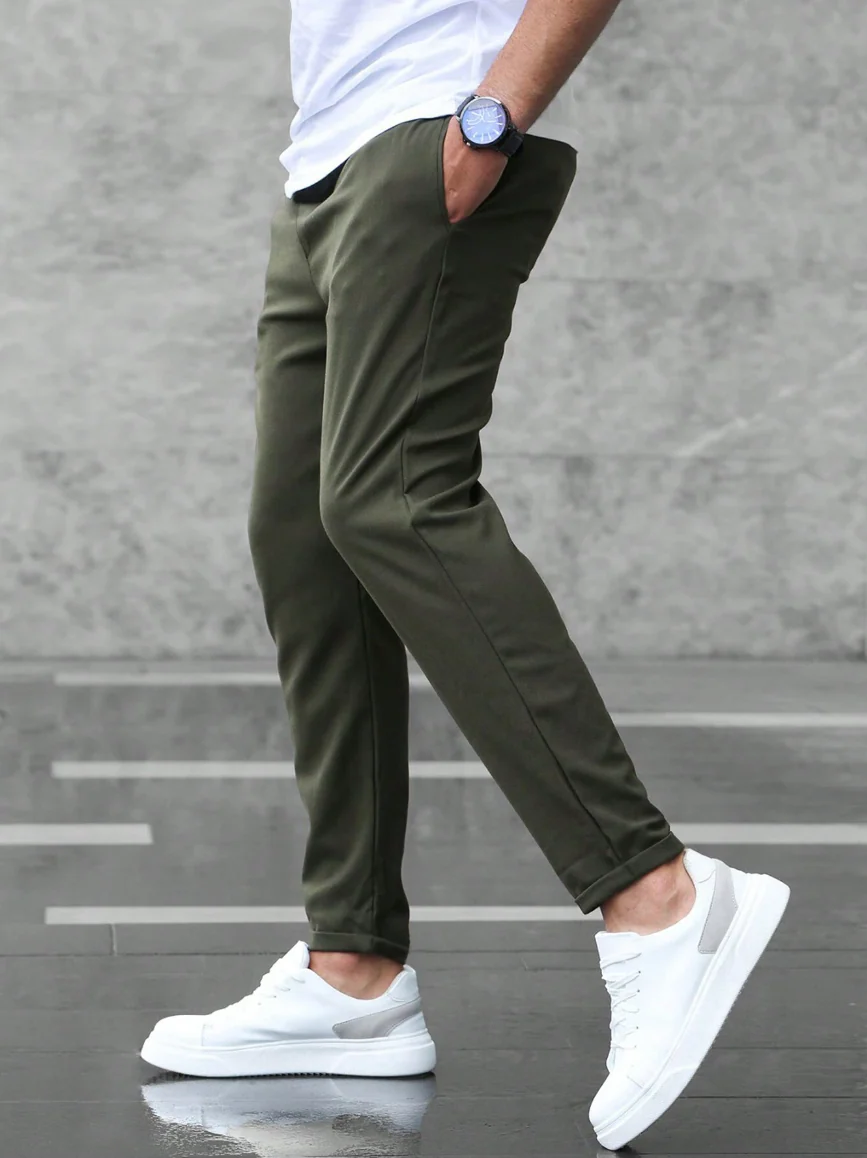 Neptuno | Slim-fit stretch casual trousers for men - Image 2