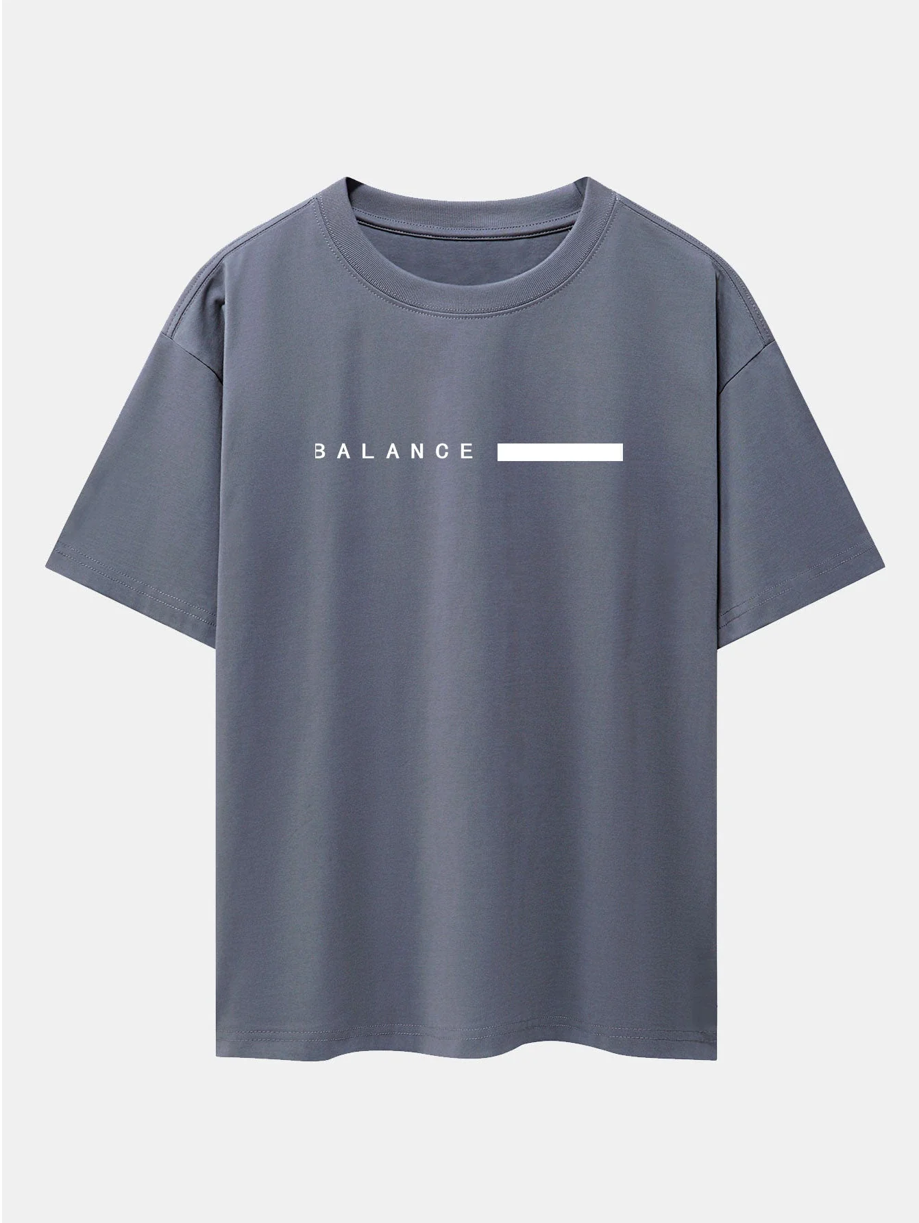 Nereo® | Balance Stripe Print Drop Shoulder Oversize T-Shirt - Image 11
