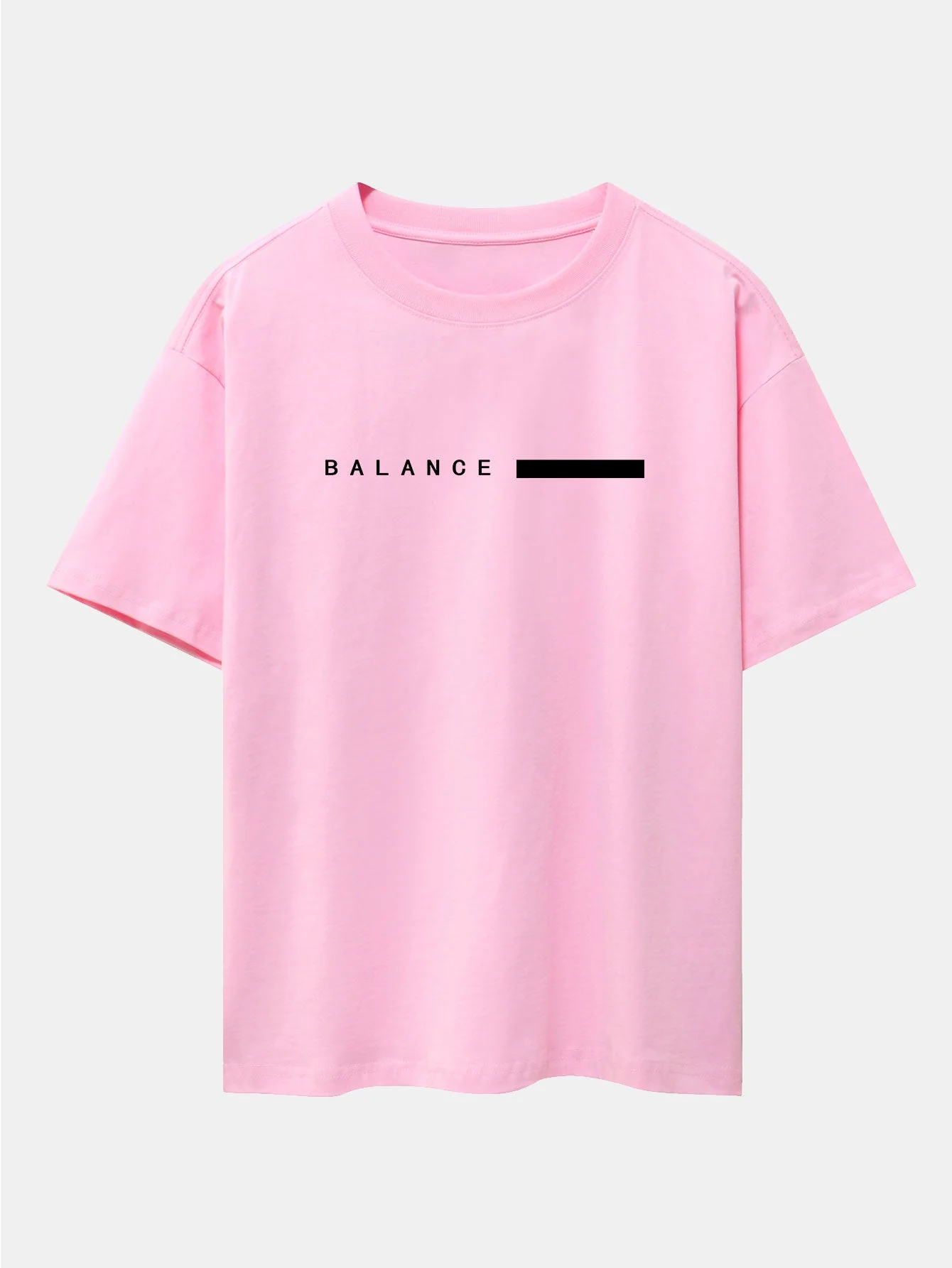 Nereo® | Balance Stripe Print Drop Shoulder Oversize T-Shirt - Image 4