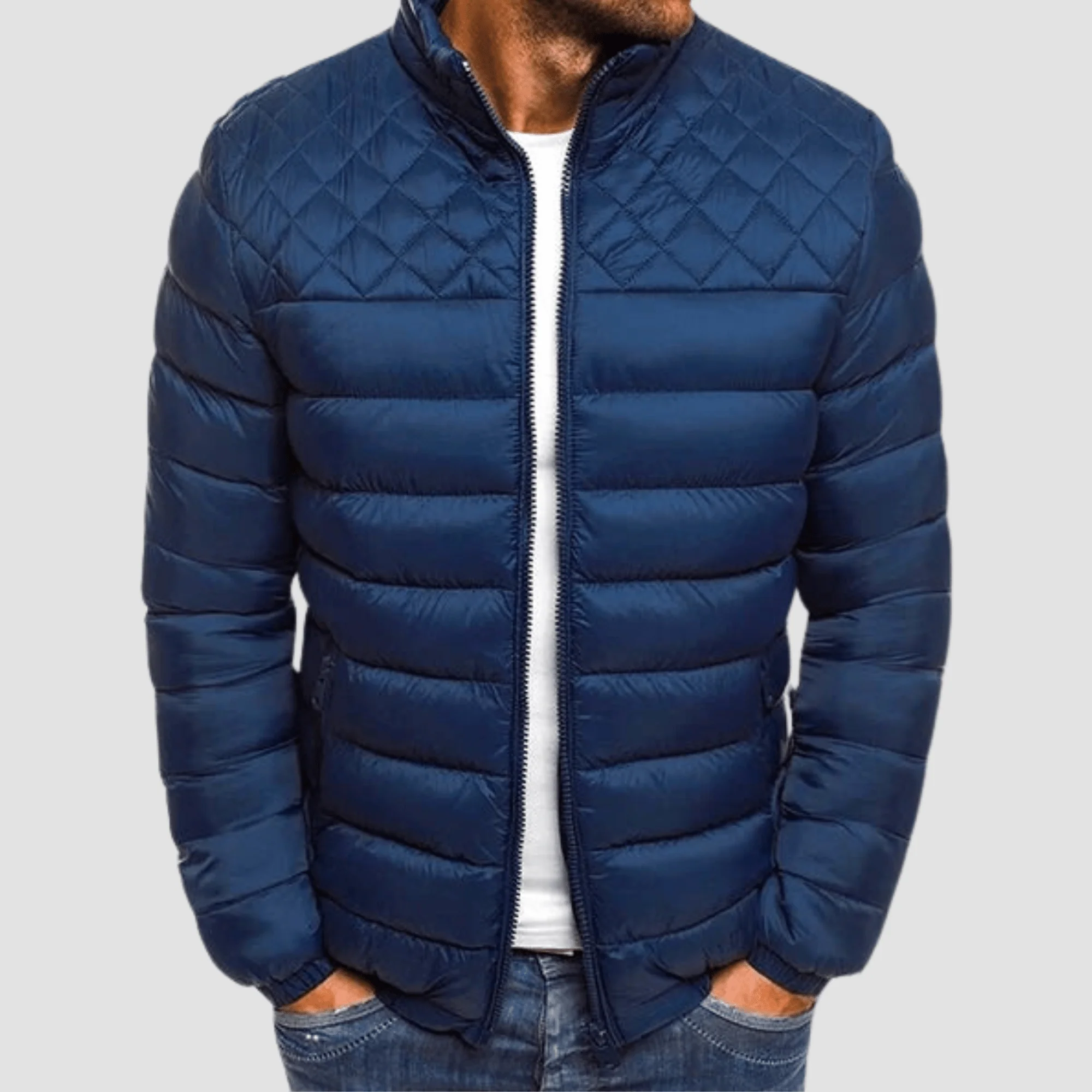 Nereo® | Men’s Puffer Jacket With Quilted Detail - Image 2