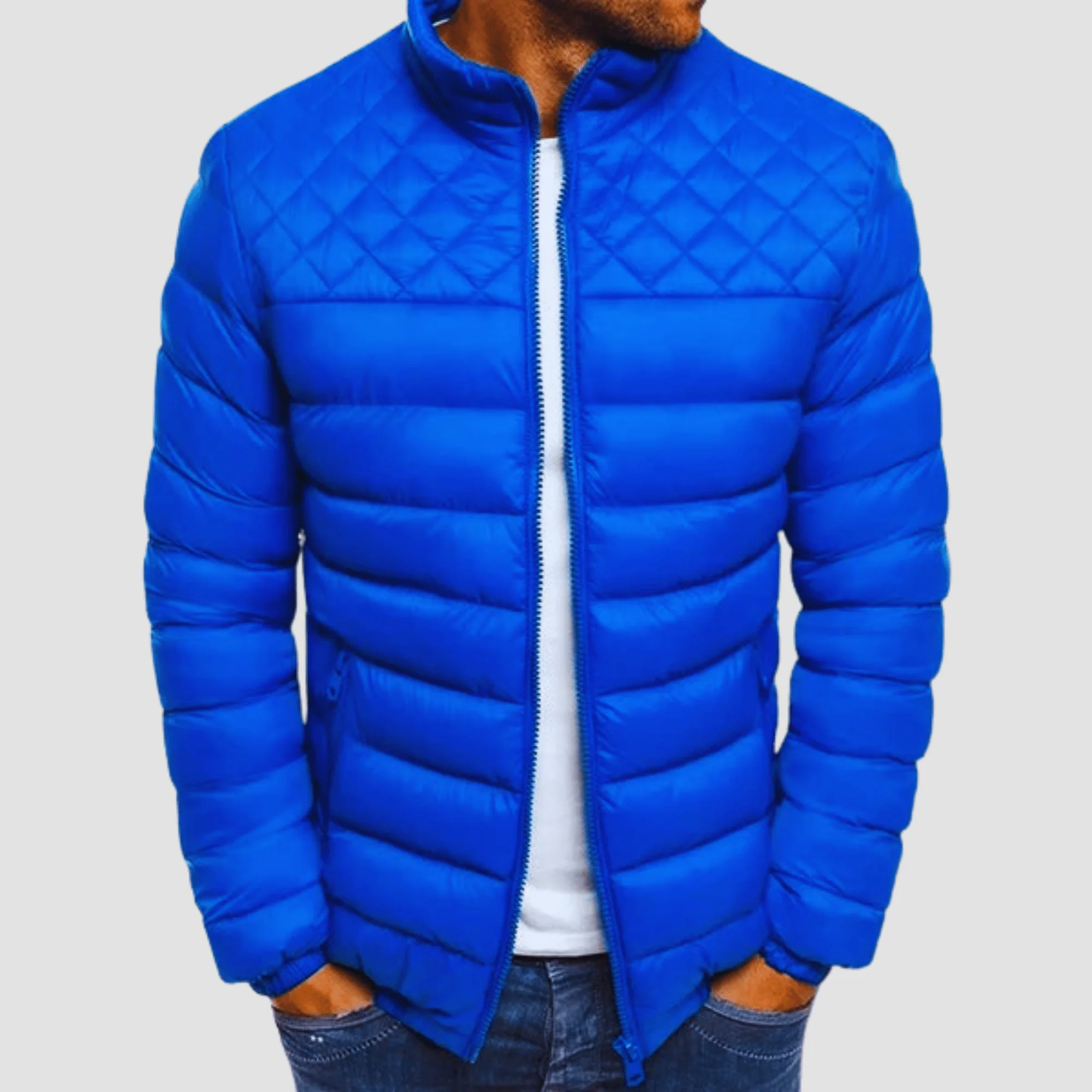 Nereo® | Men’s Puffer Jacket With Quilted Detail - Image 3