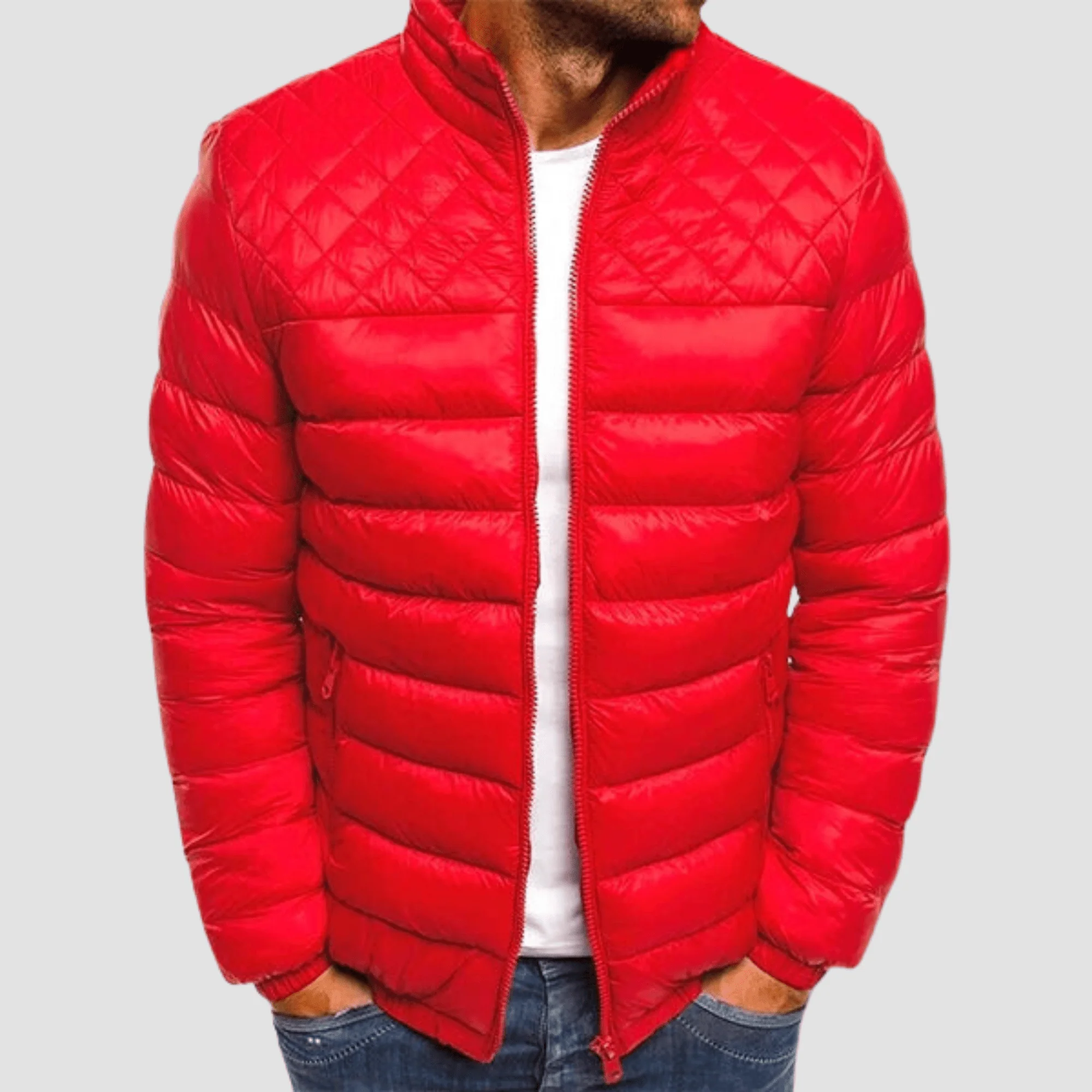 Nereo® | Men’s Puffer Jacket With Quilted Detail - Image 4