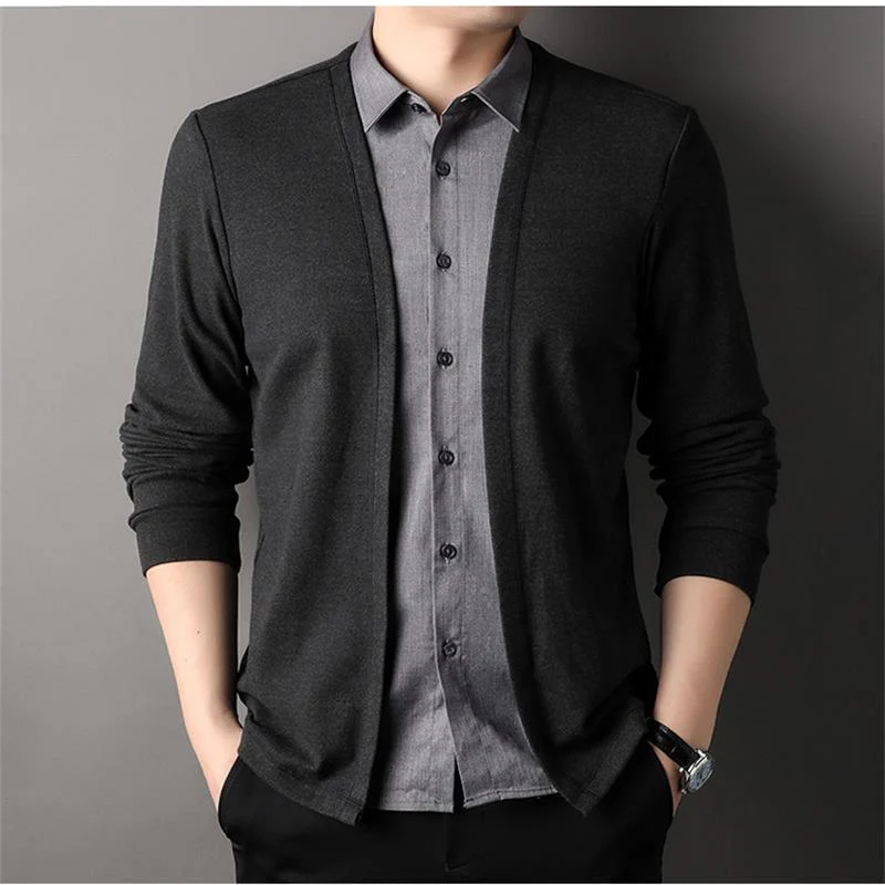Neri | Men's lightweight open-front cardigan - Image 2