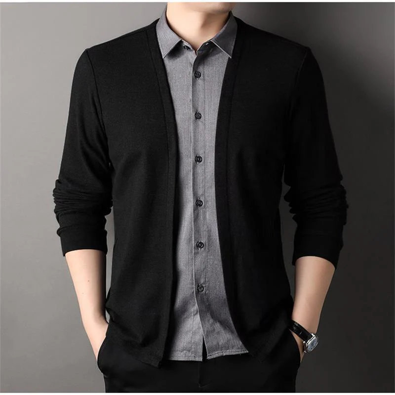 Neri | Men's lightweight open-front cardigan - Image 4