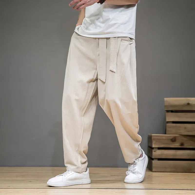 Néstor® | Taupe Casual Linen Pants