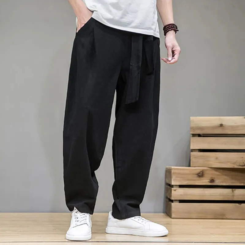 Néstor® | Taupe Casual Linen Pants - Image 5