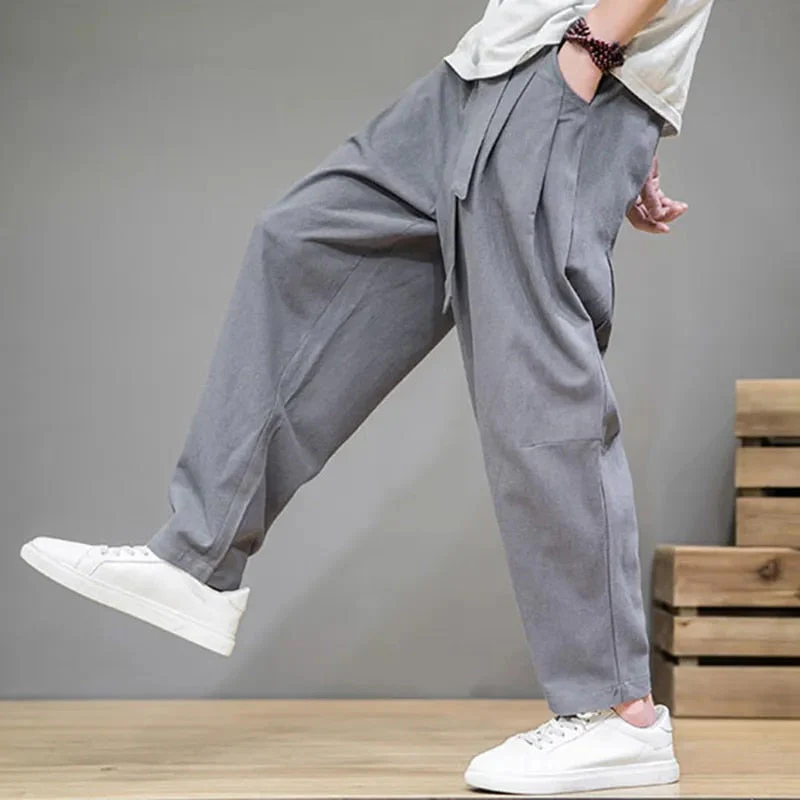 Néstor® | Taupe Casual Linen Pants - Image 6