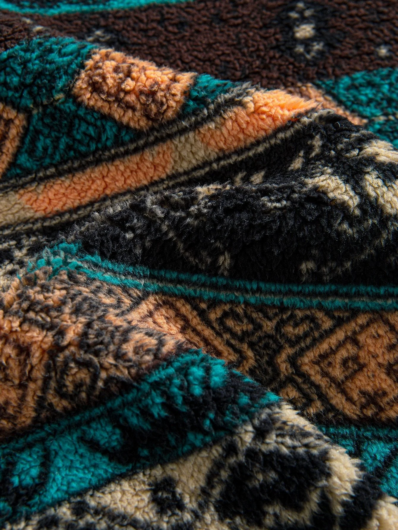 Nestor | Ethnic Geometric Teddy Fleece Hoodie - Image 5