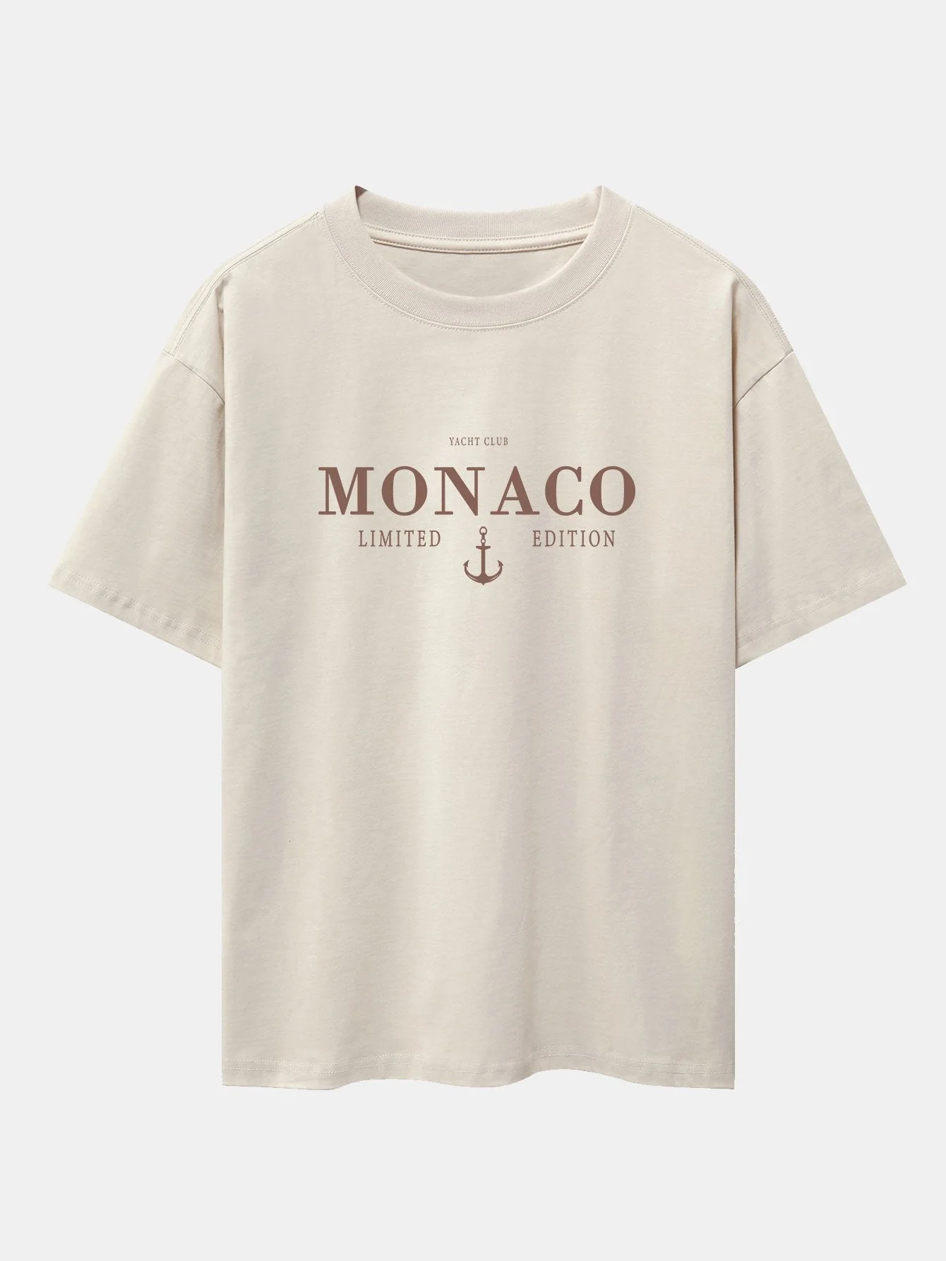 Nicandro® | Monaco Slogan Print Drop Shoulder Oversize T-Shirt & Straight Leg Corduroy Pants - Image 4