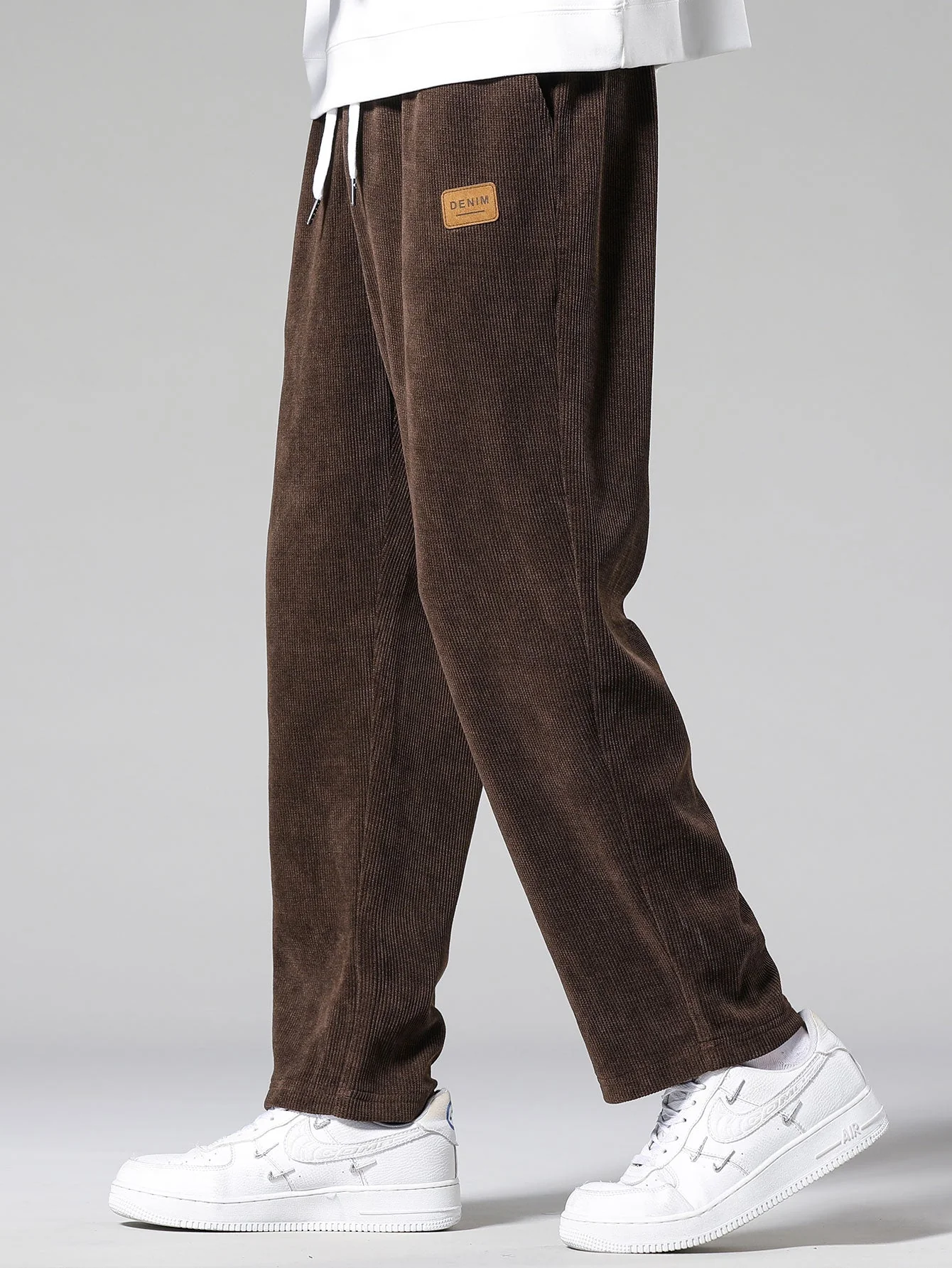 Nicandro® | Monaco Slogan Print Drop Shoulder Oversize T-Shirt & Straight Leg Corduroy Pants - Image 7
