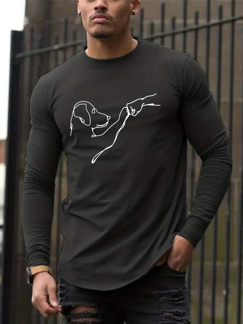 Nicanor® | Simple T-Shirt With Dog Print For Men - Image 3