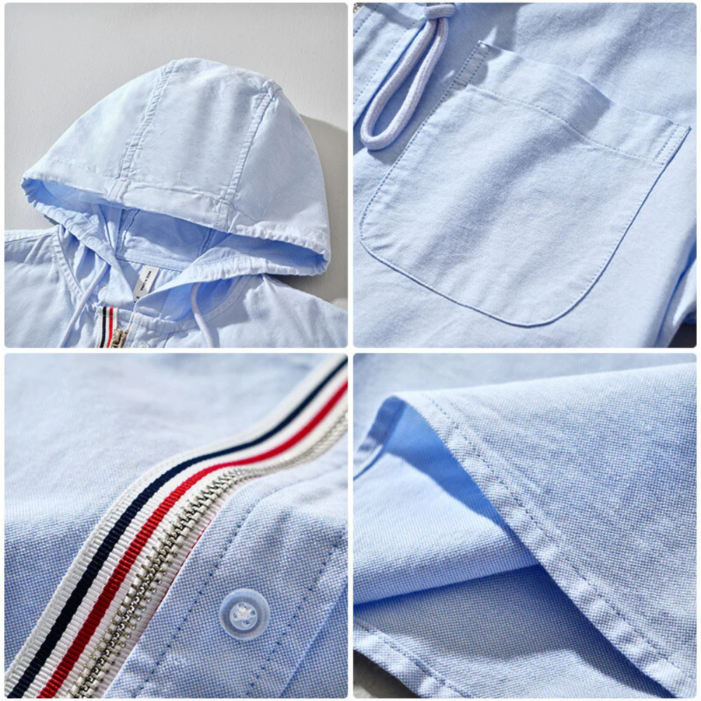 Nicanor | Milo Hooded Oxford Shirt - Image 3