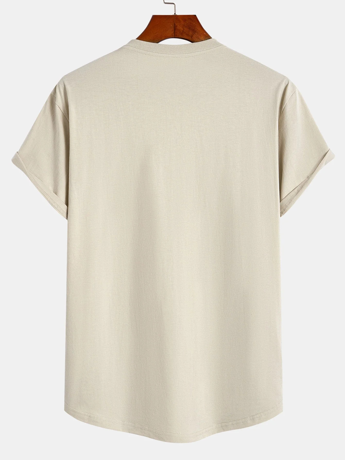 Nick® | Basic Cotton Arc Hem T-Shirt - Image 6