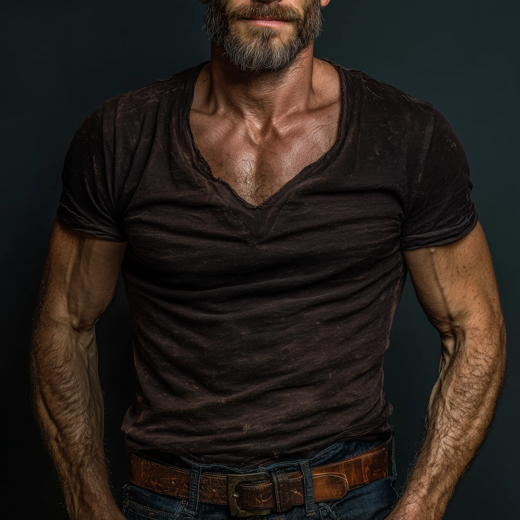 Nick | Men'S Summer Fashion Distressed Printed Polyester Blended V-Neck Short Sleeve T-Shirt - Image 3