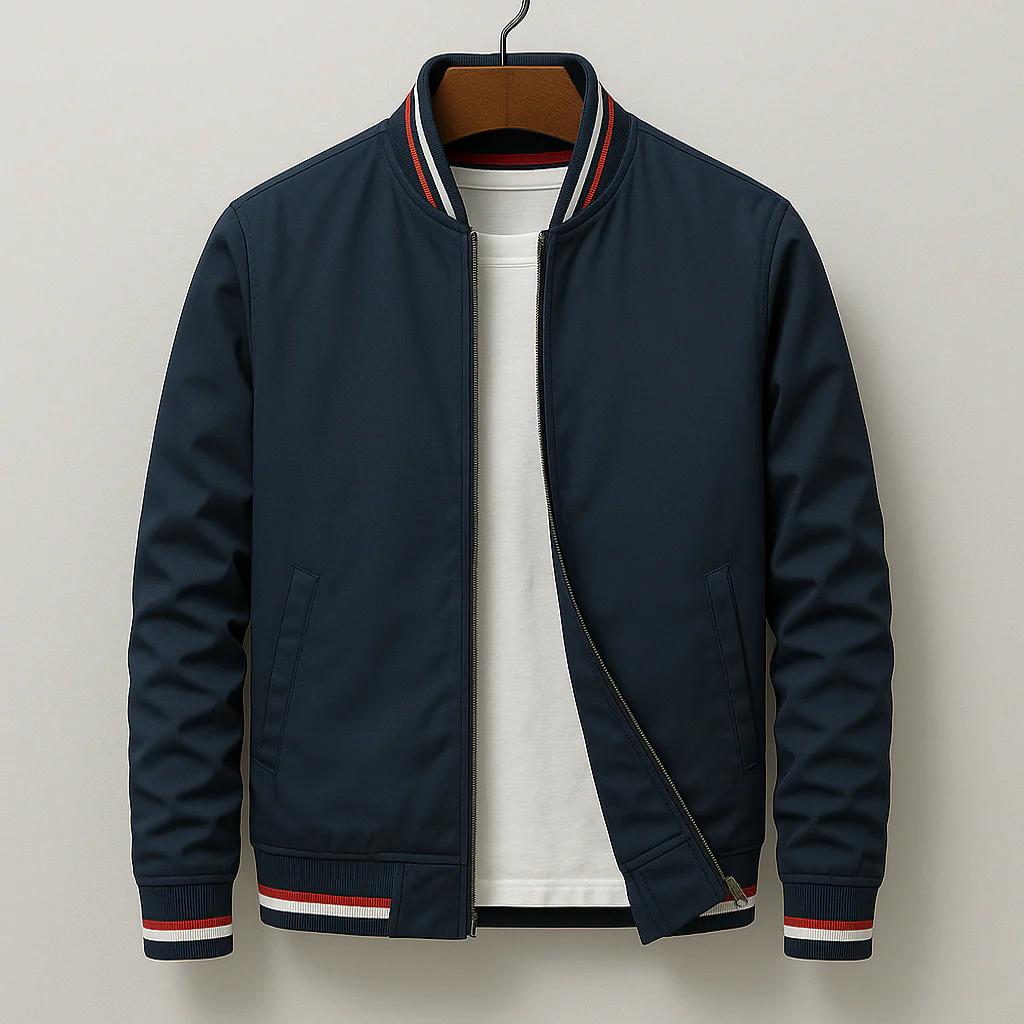Nico | Stylish striped bomber jacket - Image 5