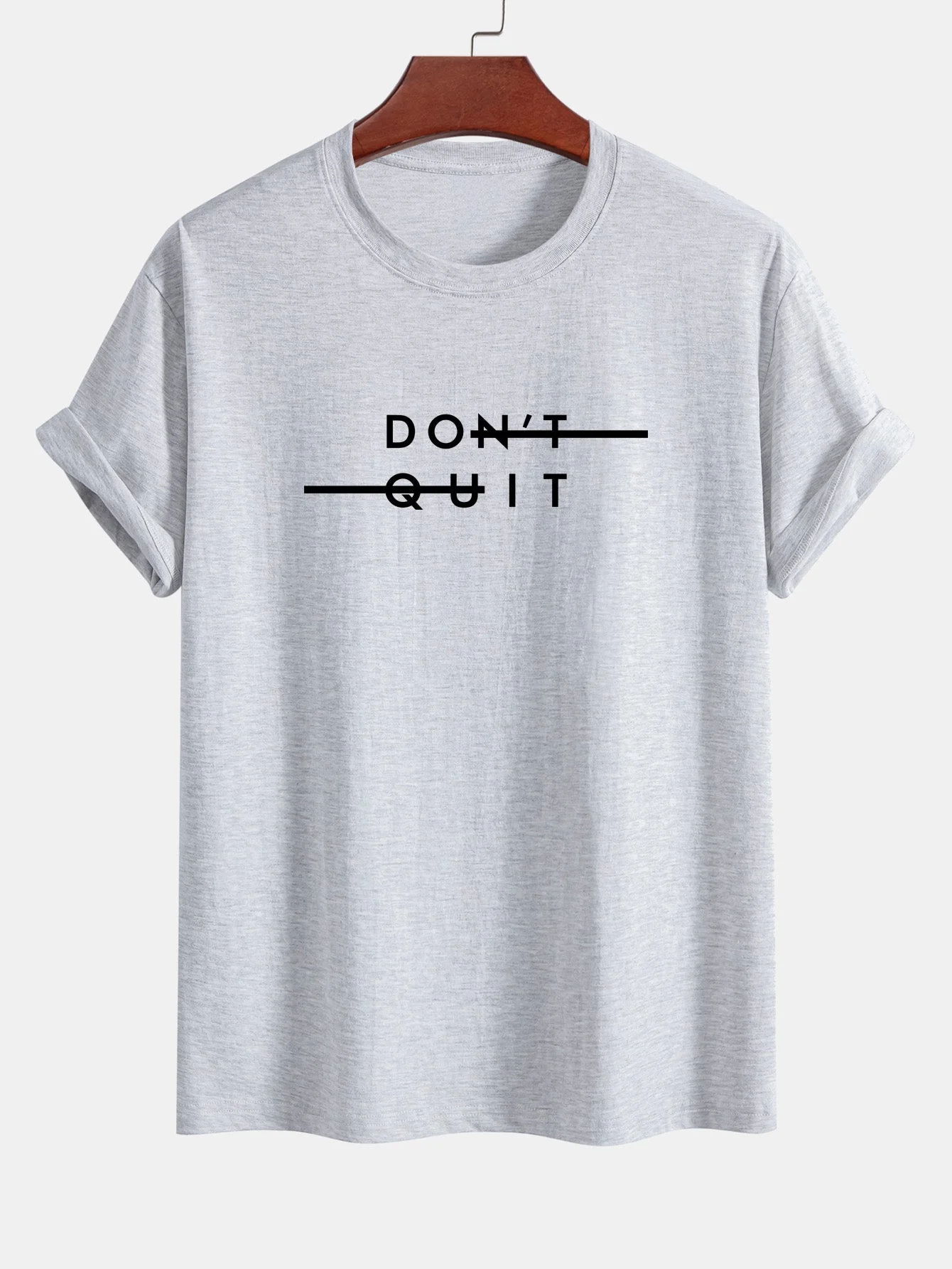 Nicodemo® | Don'T Quit Print Cotton T-Shirt - Image 12