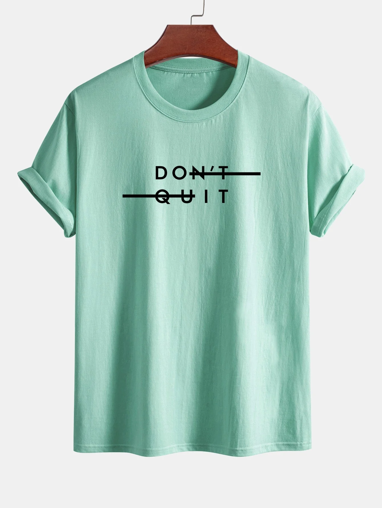 Nicodemo® | Don'T Quit Print Cotton T-Shirt - Image 13