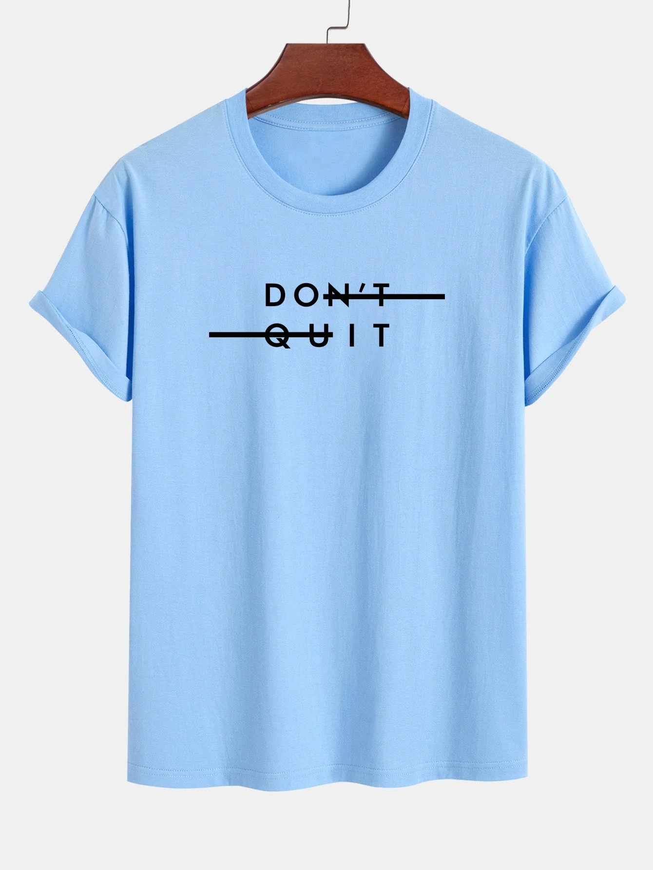Nicodemo® | Don'T Quit Print Cotton T-Shirt - Image 14