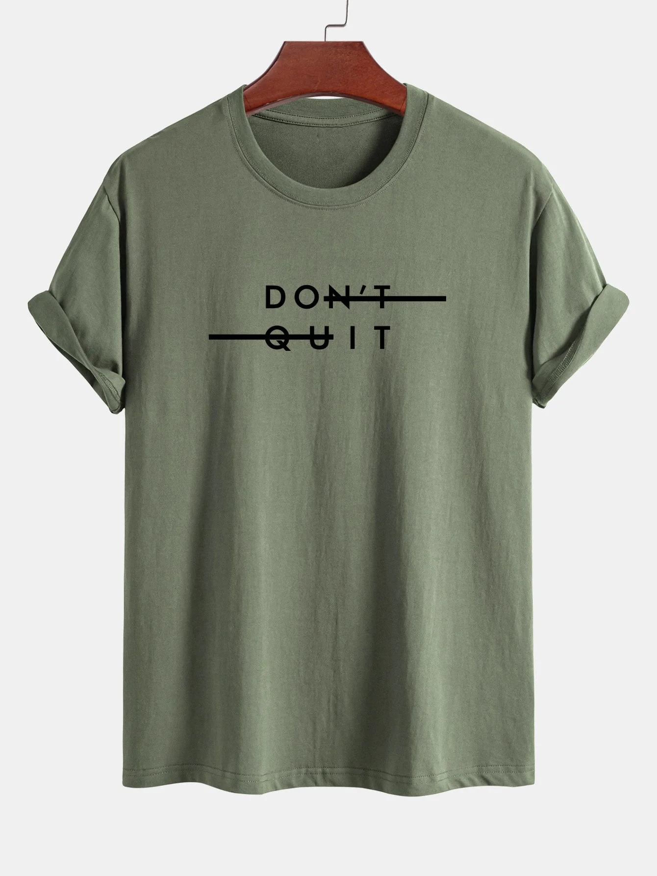 Nicodemo® | Don'T Quit Print Cotton T-Shirt - Image 15