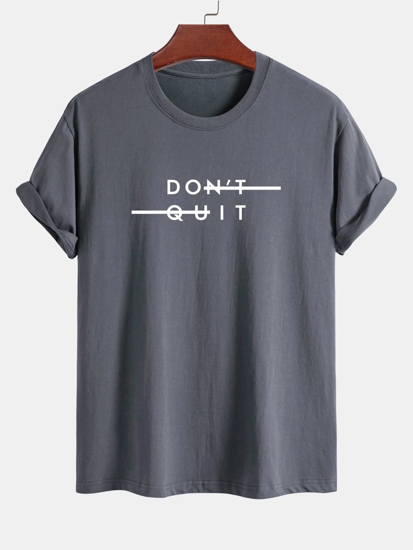 Nicodemo® | Don'T Quit Print Cotton T-Shirt - Image 5