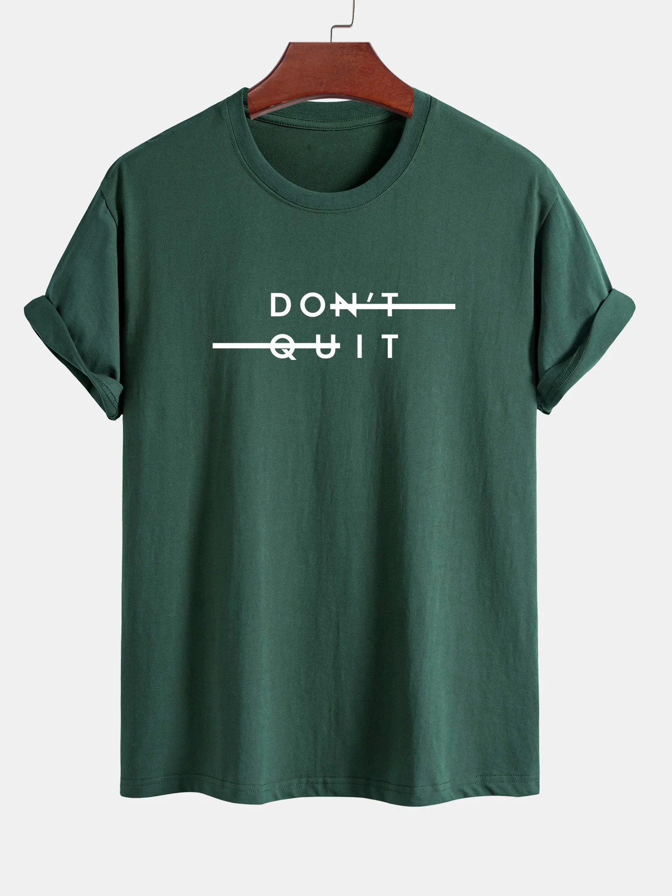 Nicodemo® | Don'T Quit Print Cotton T-Shirt - Image 6