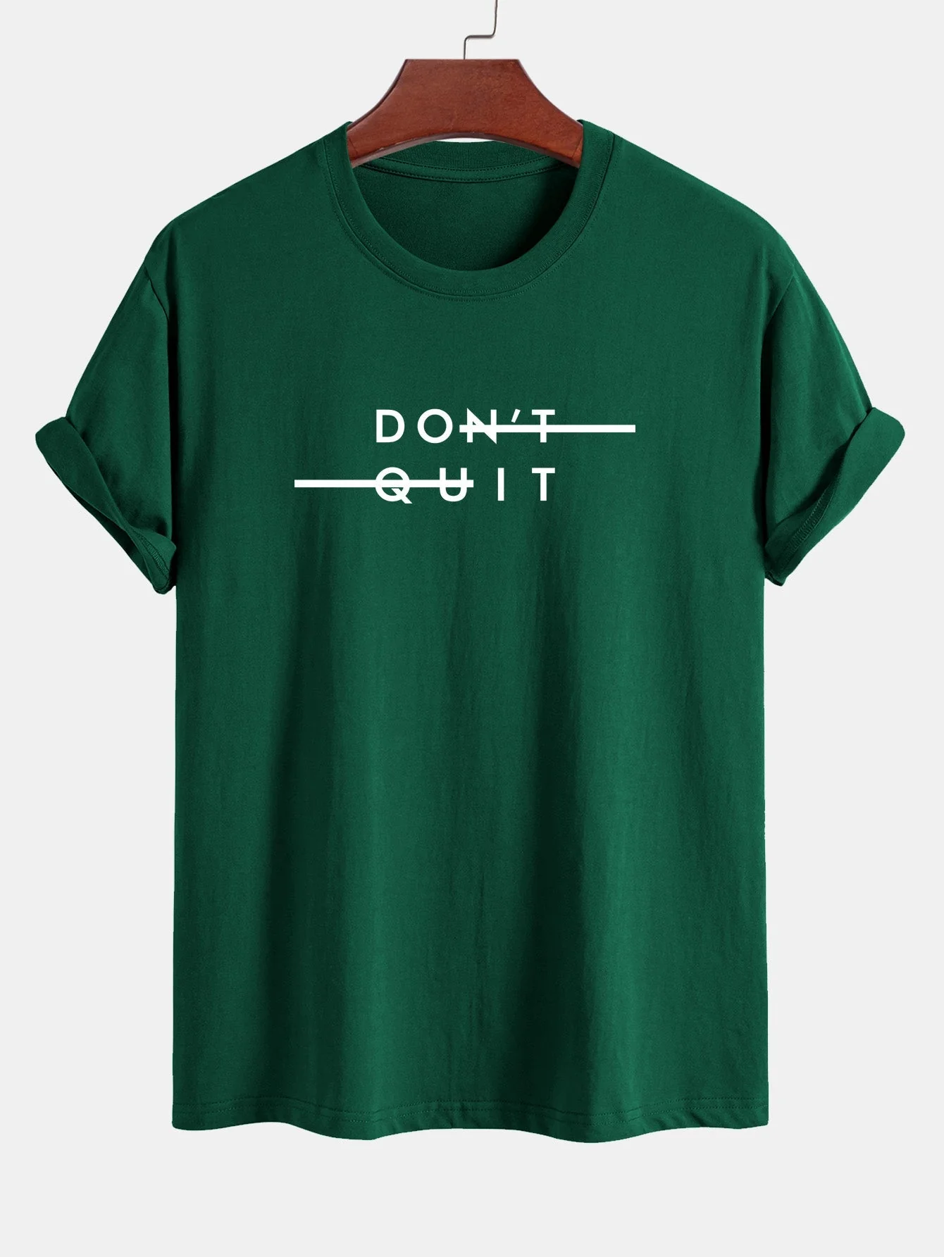 Nicodemo® | Don'T Quit Print Cotton T-Shirt - Image 8