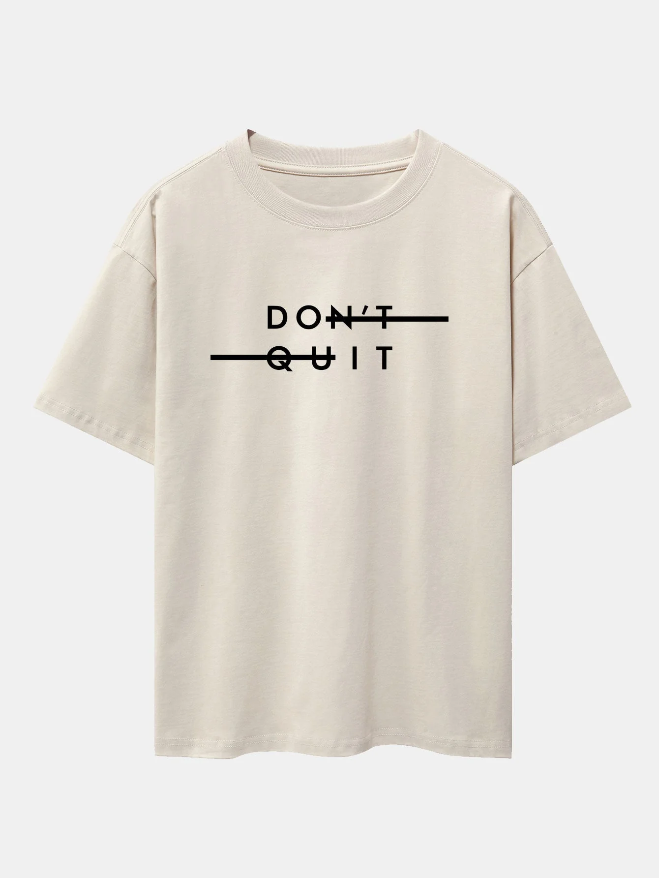 Nicolás® | Don'T Quit Print Drop Shoulder Oversize T-Shirt
