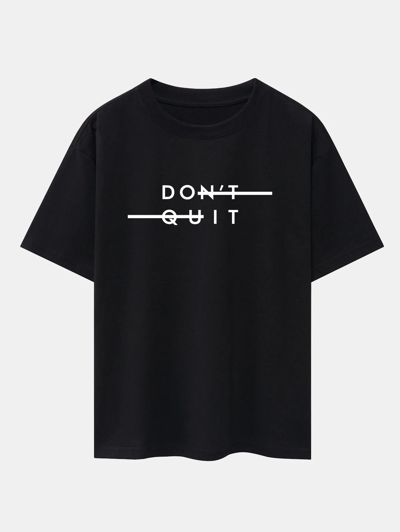 Nicolás® | Don'T Quit Print Drop Shoulder Oversize T-Shirt - Image 2