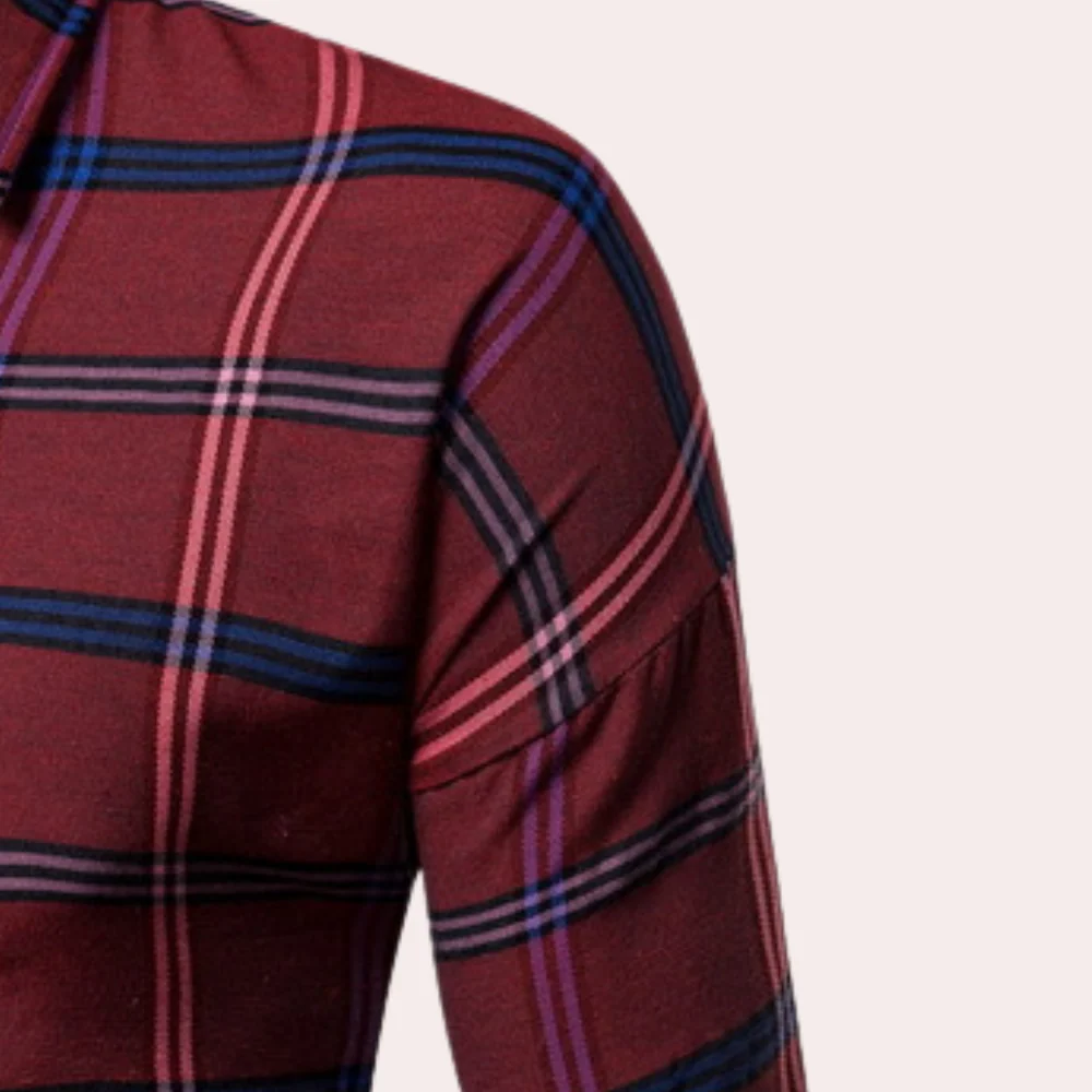 Nicolás® | Fashionable checked shirt for men - Image 4