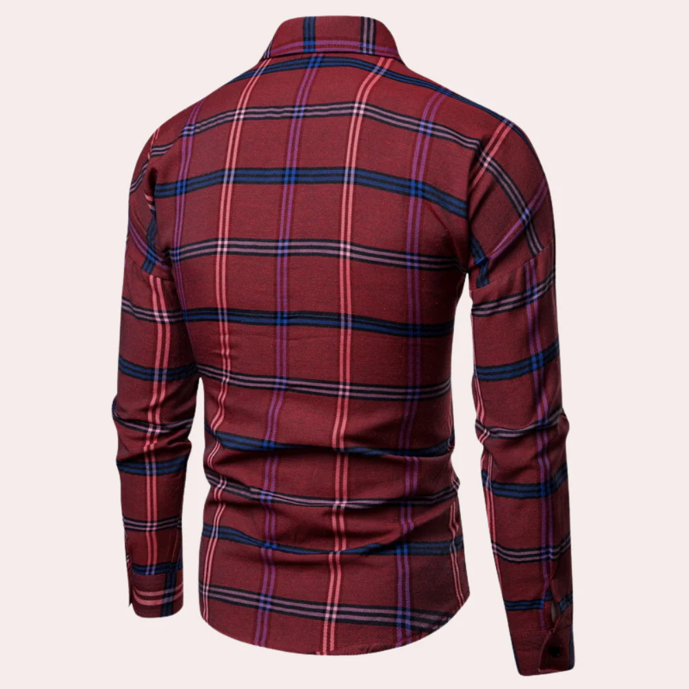 Nicolás® | Fashionable checked shirt for men - Image 5