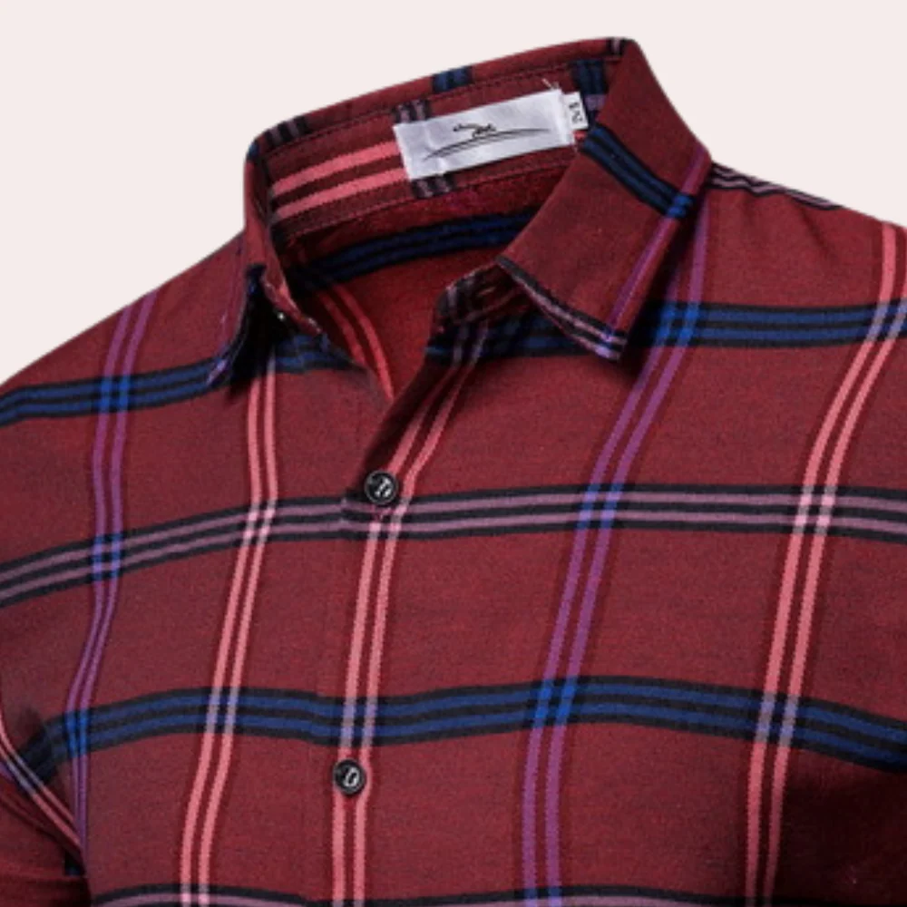 Nicolás® | Fashionable checked shirt for men - Image 6