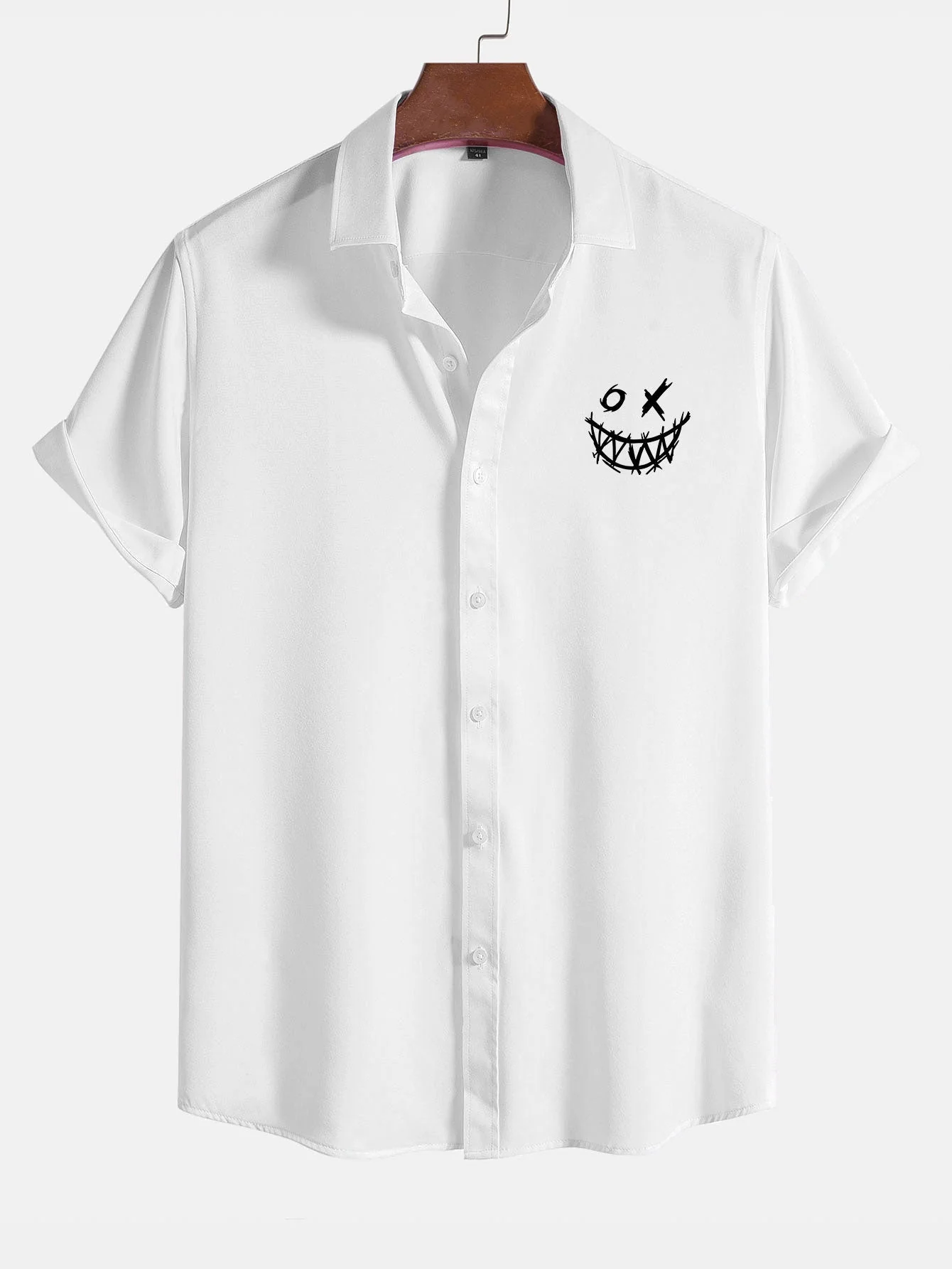 Nicolás® | Grimace Print Button Up Shirt - Image 2