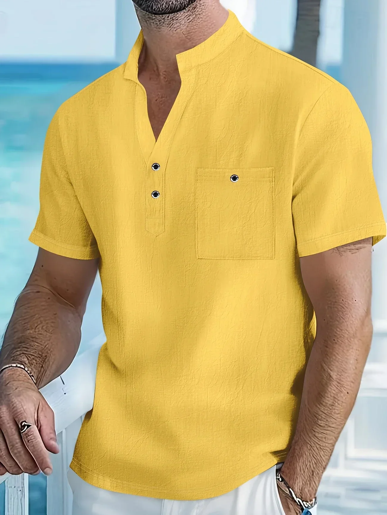 Nigel | Casual short-sleeved button-down shirt - Image 17