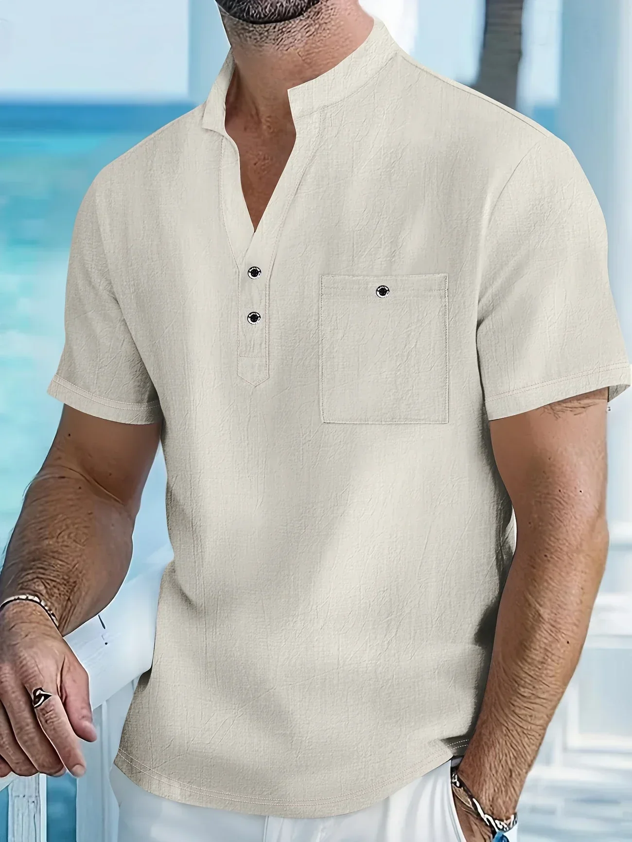 Nigel | Casual short-sleeved button-down shirt - Image 18