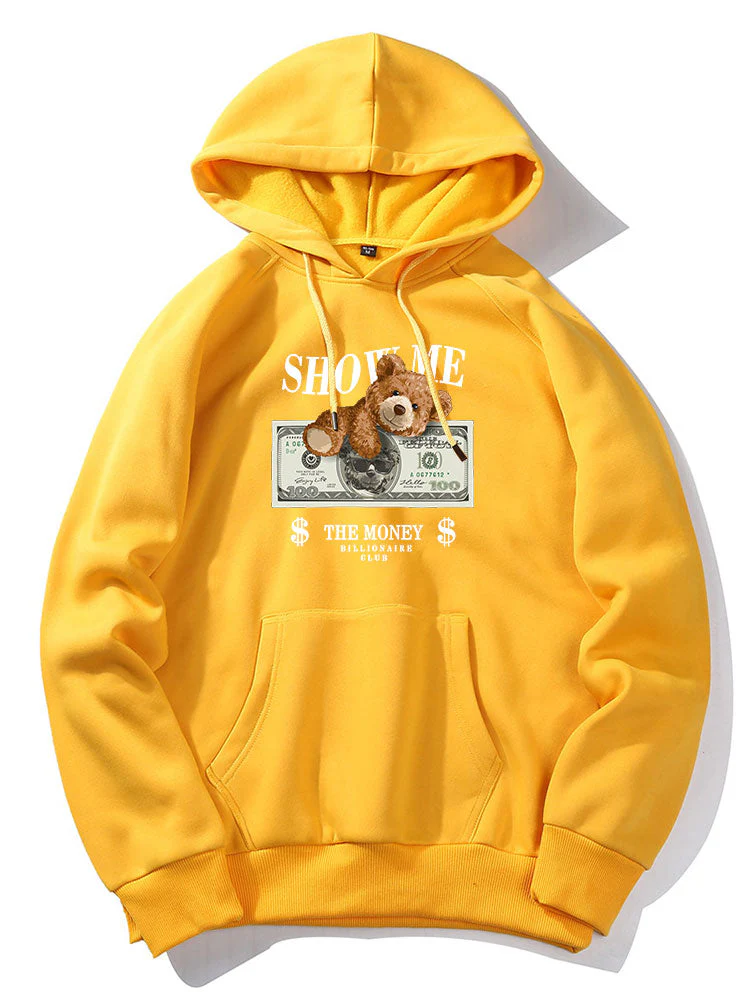 Nikolas | Money Bear Print Hoodie - Image 2