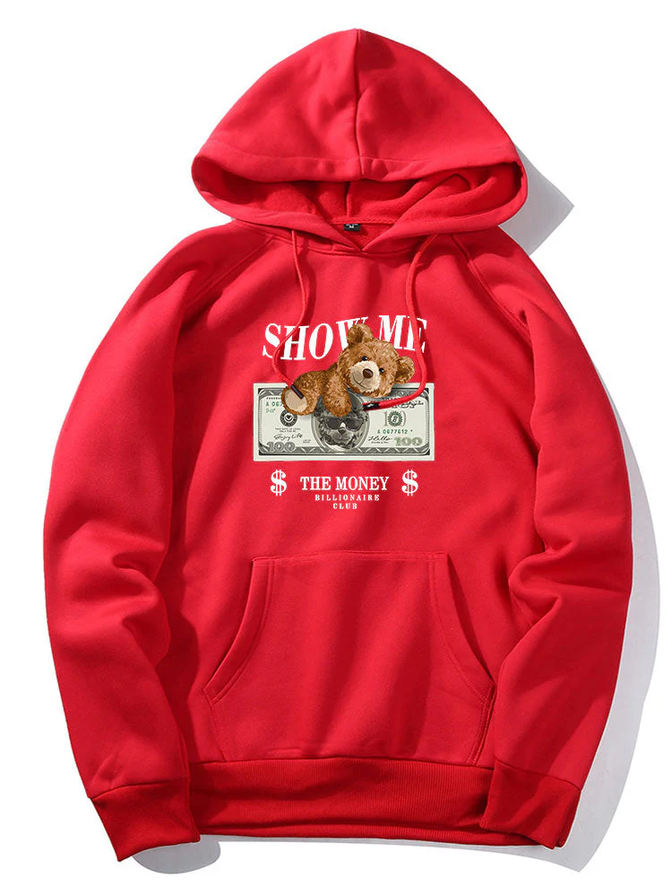 Nikolas | Money Bear Print Hoodie - Image 4