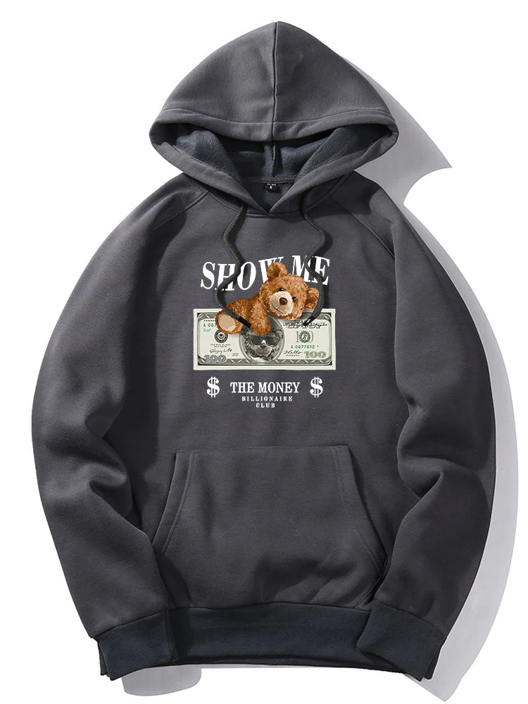 Nikolas | Money Bear Print Hoodie - Image 5