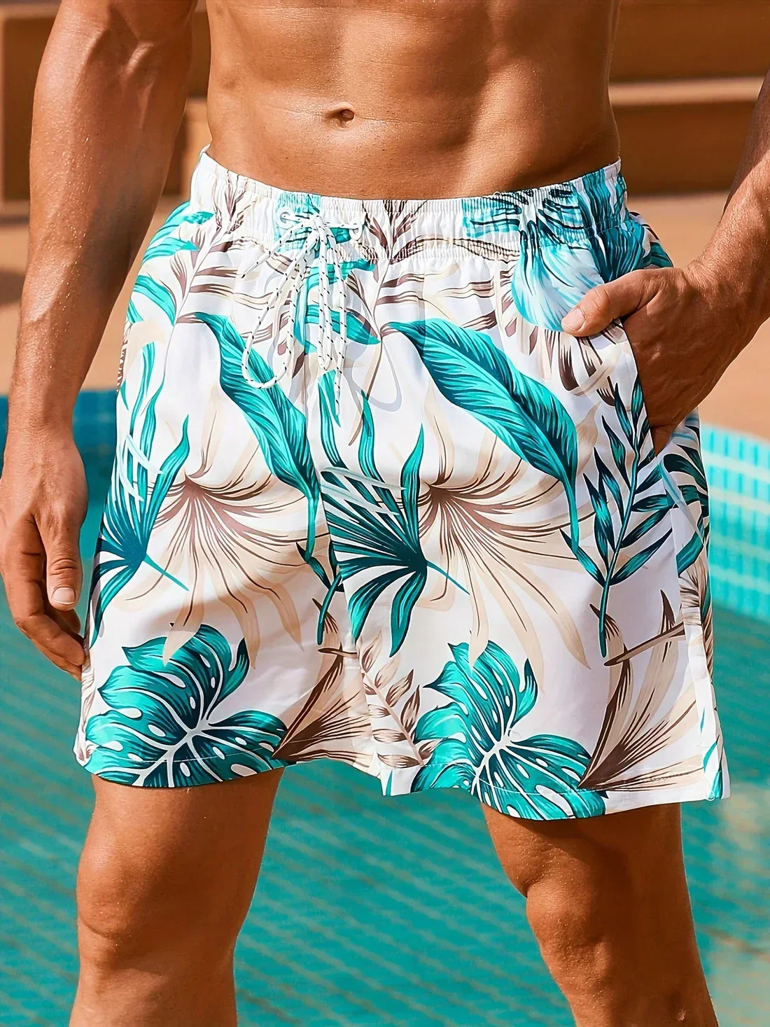 Nino® | Tropical Swim Shorts With Pockets - Image 5