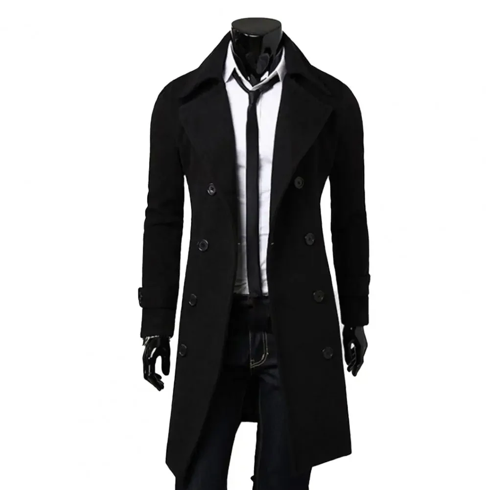Niran | Men's winter coat - double-breasted jacket with wool content and warm lining - Image 4