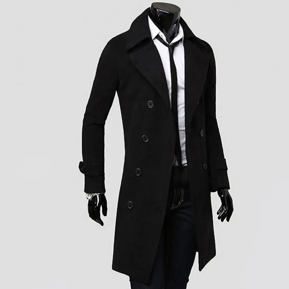 Niran | Men's winter coat - double-breasted jacket with wool content and warm lining - Image 6