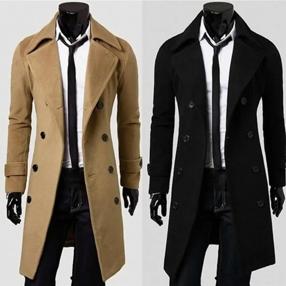 Niran | Men's winter coat - double-breasted jacket with wool content and warm lining - Image 7