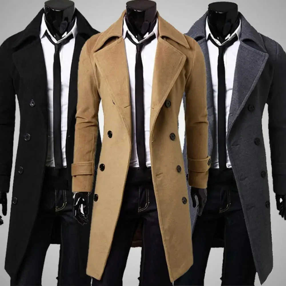 Niran | Men's winter coat - double-breasted jacket with wool content and warm lining - Image 8
