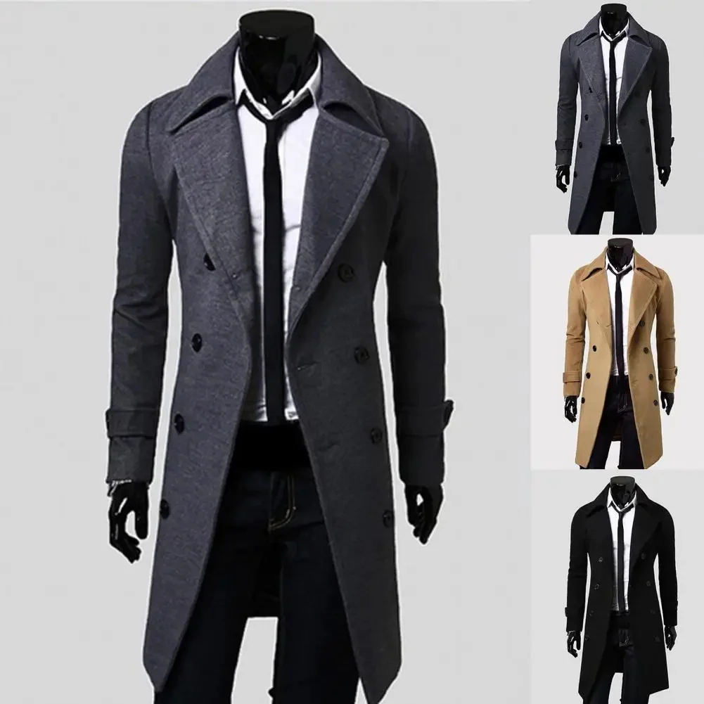 Niran | Men's winter coat - double-breasted jacket with wool content and warm lining - Image 9