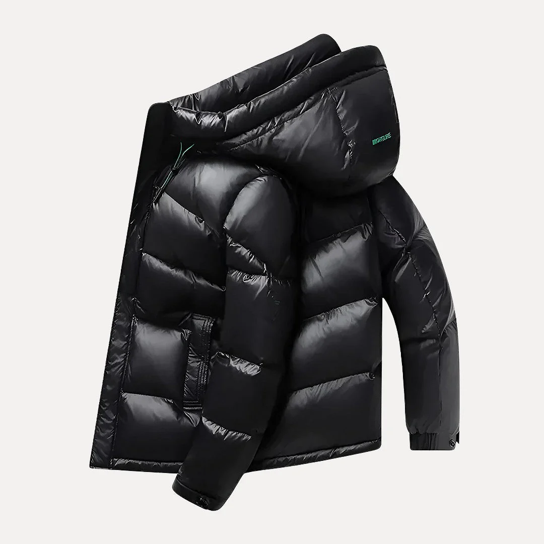 Nizar® | Men’s Quilted Puffer Jacket With Gloss Finish - Image 5